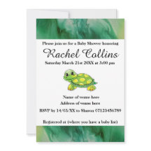 Baby Tortoise Baby Dusche Einladung