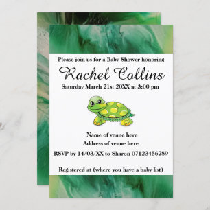 Baby Tortoise Baby Dusche Einladung