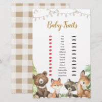 Baby Tracks Games Woodland Baby Shower