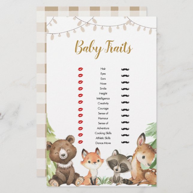 Baby Tracks Games Woodland Baby Shower (Vorne/Hinten)