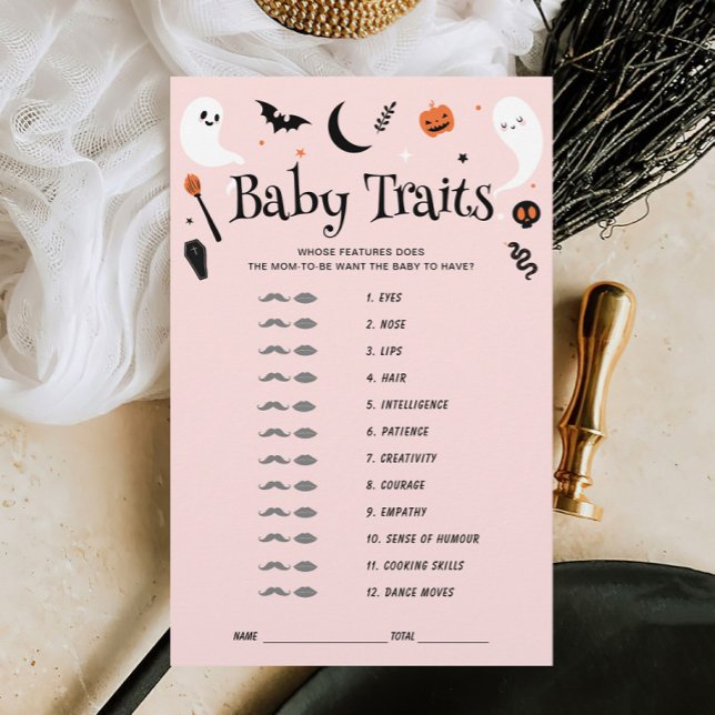 Baby Tracks Pink Halloween Baby Shower Game (Von Creator hochgeladen)