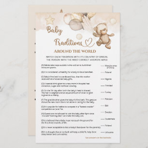 Baby Tradition Baby Bear Baby Shower Game