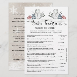Baby Traditionen Snowman Baby Shower Game