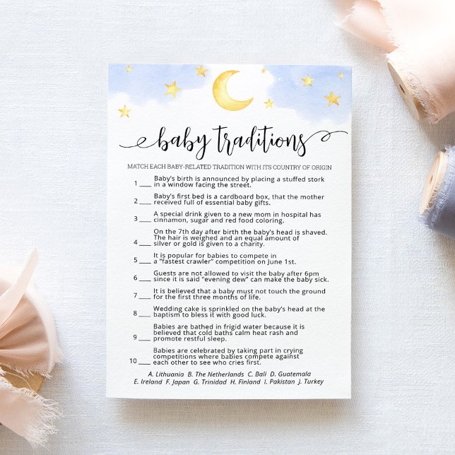 Baby Traditions Spiel Baby Shower Party Card Einladung (Von Creator hochgeladen)