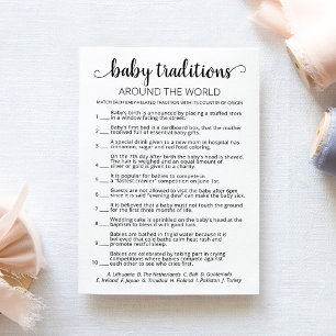 Baby Traditions Spiel Baby Shower Party Card Einladung