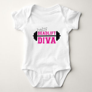 Baby-Training onesiee- "Deadlift Diva " Baby Strampler