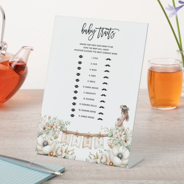 Baby Traits Baby Shower Game Sockelschild (In Situ)