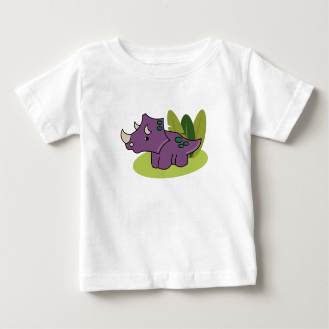 Baby Triceratops Baby T - Shirt (Vorderseite)