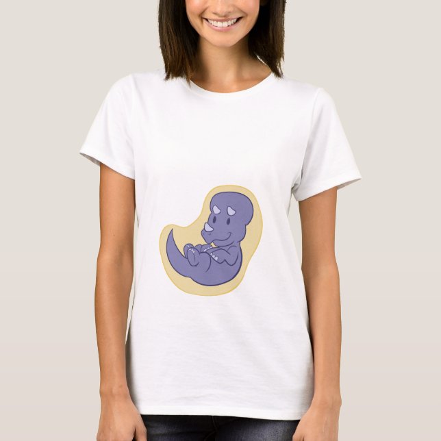 Baby Triceratops Maternity Shirt (Vorderseite)