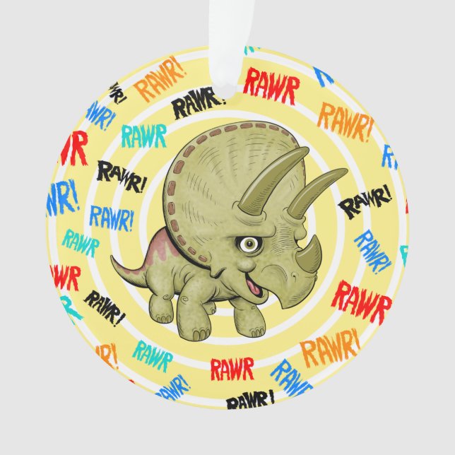 Baby Triceratops Ornament (Vorderseite)
