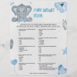 Baby Trivia [Baby Elephant [blau] Briefbogen