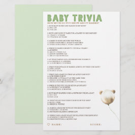 Baby Trivia Baby Showspiel