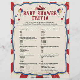 Baby Trivia [Circus Theme] Briefbogen