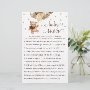 Baby Trivia Game Baby Shooting Teddy Bear