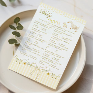 Baby Trivia Silly Goose Gingham Babyparty-Spiel