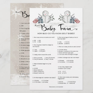 Baby Trivia Snowman Baby Shower