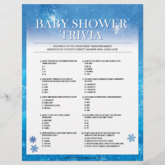 Baby Trivia [Snowy Blue] Briefbogen