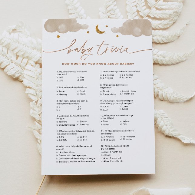 Baby Trivia Twinkle Little Star Baby Duschkarte Einladung (Von Creator hochgeladen)