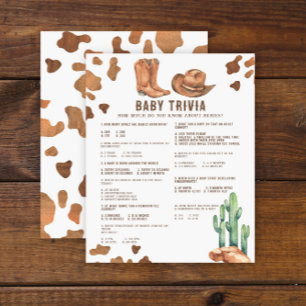 Baby Trivia Watercolor Cowboy Babydusche
