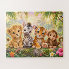 Baby-Tropentiere Lebendiger Dschungel Puzzle