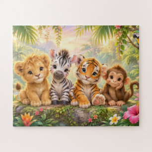 Baby-Tropentiere Lebendiger Dschungel Puzzle