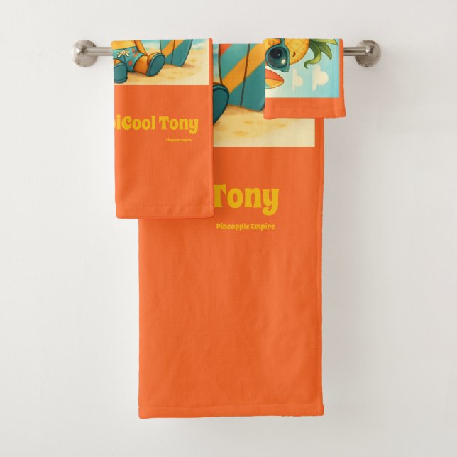Baby TropiCool Tony - Pineapple Empire   Badhandtuch Set (Insitu)