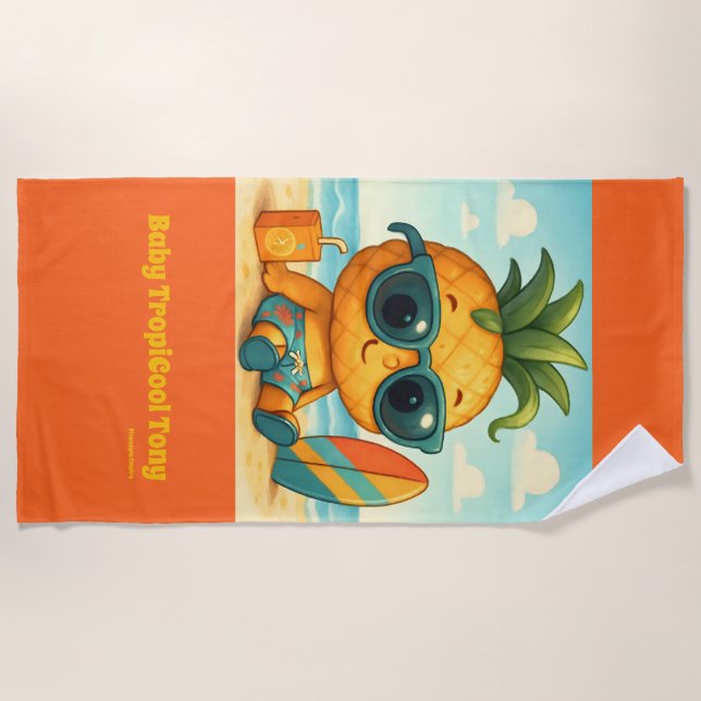 Baby TropiCool Tony - Pineapple Empire  Beach Towe Strandtuch (Vorderseite)