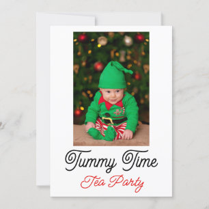 Baby Tummy Time, Christmas Tee personalisieren Tex Einladung