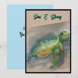 Baby Turtle Note Card Einladung