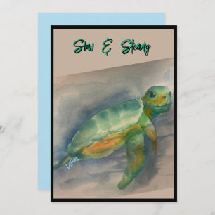 Baby Turtle Note Card Einladung