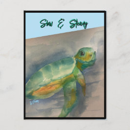 Baby Turtle Post Card Postkarte