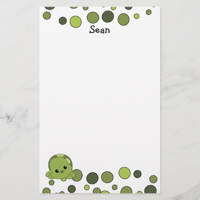 Baby Turtle Süsse Briefpapier (Vorderseite)