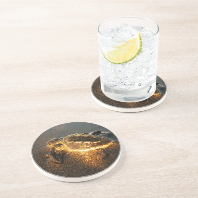 Baby Turtle Untersetzer (Seite)