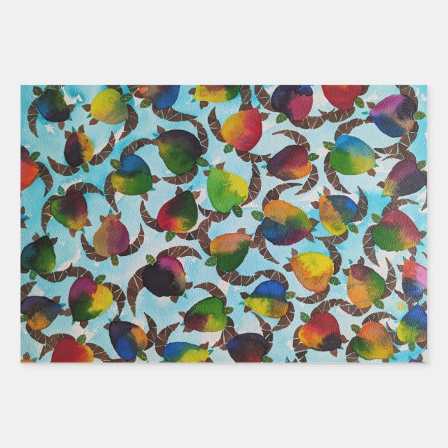 Baby Turtles Wrapping Paper Geschenkpapier Set (Vorderseite 3)