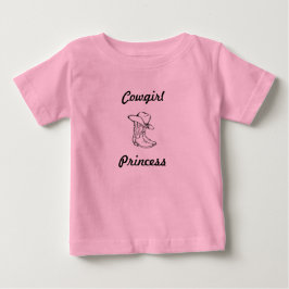 Baby Tutu Bodysuit, Cowgirl Princess, Boots & Hat T-shirt