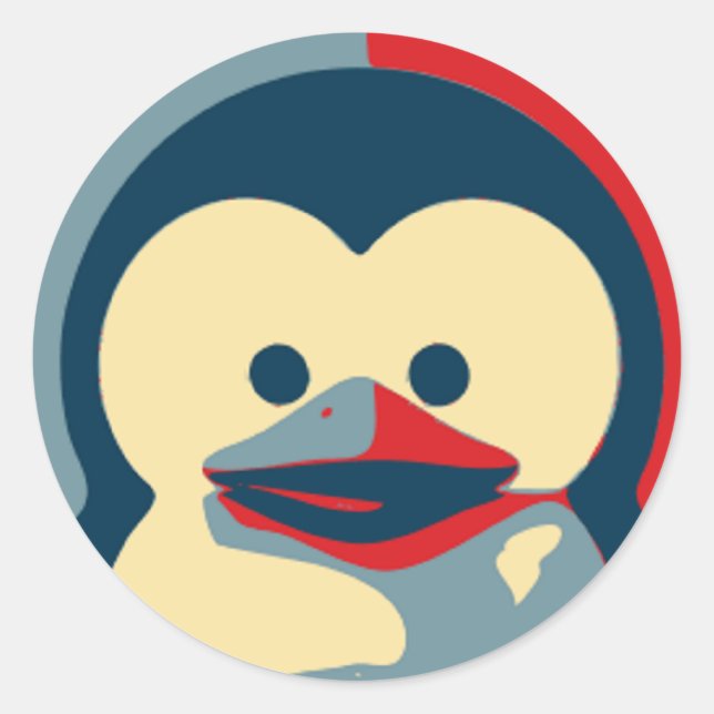 Baby Tux Linux Runder Aufkleber (Vorderseite)