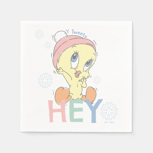 Baby TWEETY™ Hey Snow Serviette (Vorderseite)