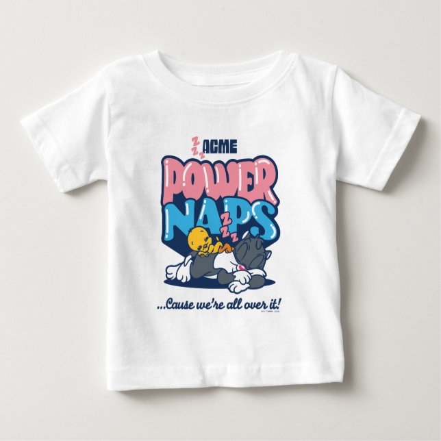 Baby TWEETY™ & SYLVESTER™ Power-Nickerchen Baby T-shirt (Vorderseite)