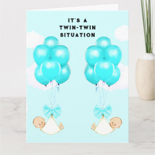 Baby Twin Boys Karte