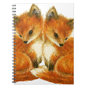 Baby Twin Foxes Notizblock