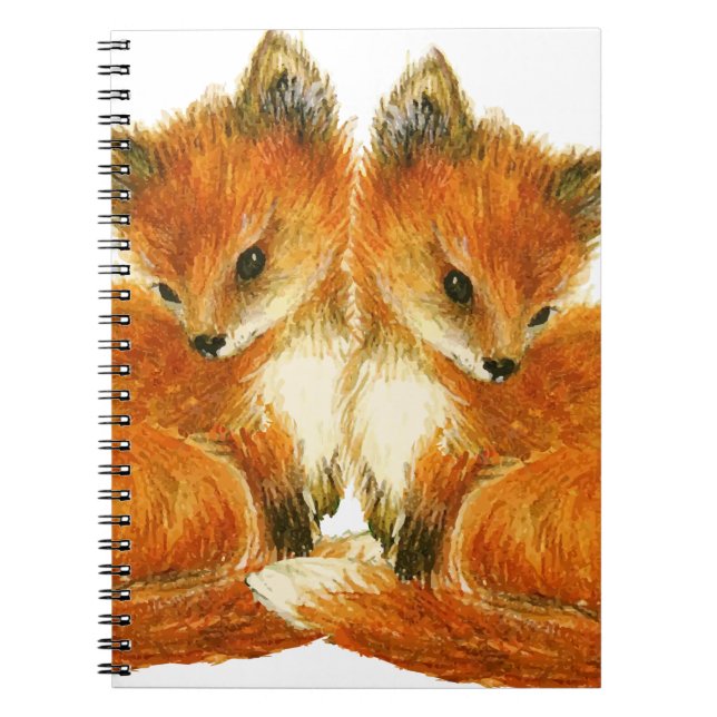 Baby Twin Foxes Notizblock (Vorderseite)