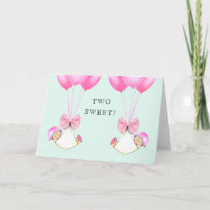 Baby Twin Girls Karte