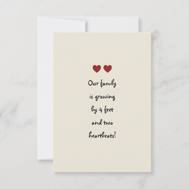 Baby Twins Ankündigung (Vorderseite)