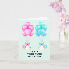 Baby Twins Glückwunschs Karte