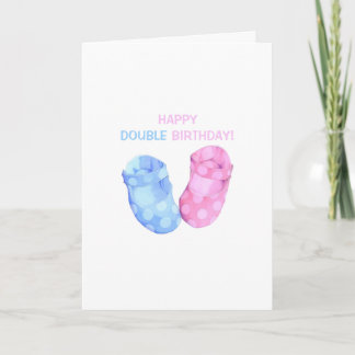 Baby Twins Hinterns Geburtstagskarte Karte