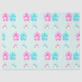 Baby Twins Rosa und Blau Seidenpapier