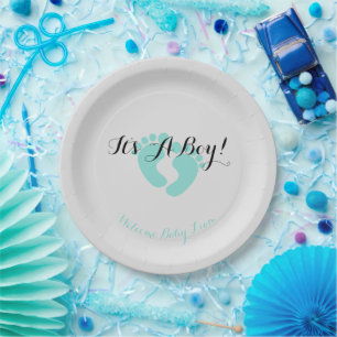BABY u. Co aquamarines Blau ist es ein Pappteller