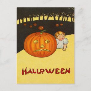 Baby-u. Jack O Laterne Postkarte