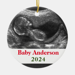 Baby-Ultraschall-Foto Keramik Ornament