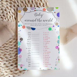 "Baby um die Welt" Baby Shower Game
